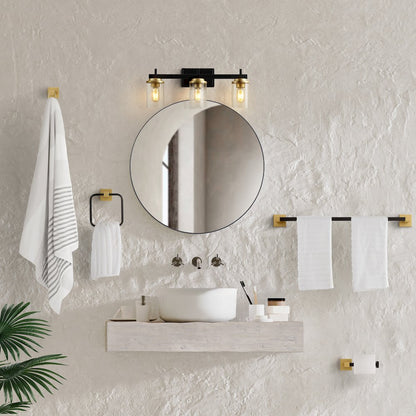 Liam 3-Light Farmhouse Industrial Vanity Light