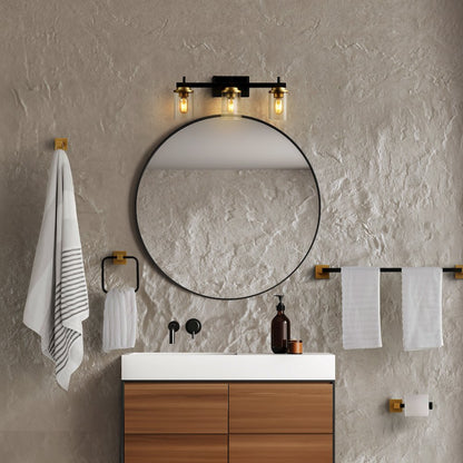 Liam 3-Light Farmhouse Industrial Vanity Light