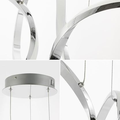 Helix 1-Light Contemporary Minimalist Aluminum Ribbon Integrated Led Pendant