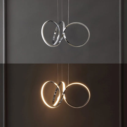 Helix 1-Light Contemporary Minimalist Aluminum Ribbon Integrated Led Pendant