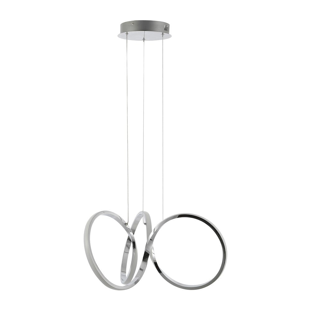 Helix 1-Light Contemporary Minimalist Aluminum Ribbon Integrated Led Pendant