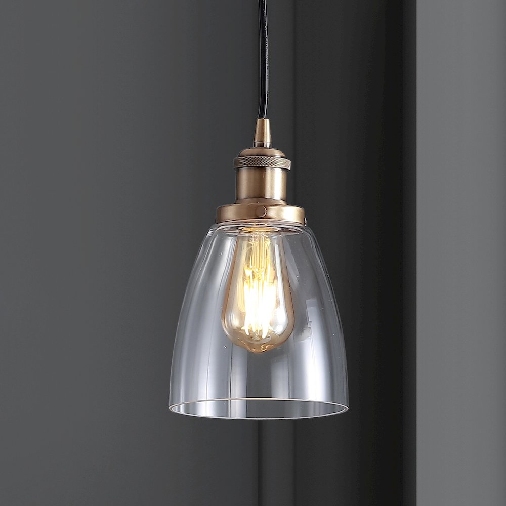 Cleo Adjustable Metal/Glass Led Pendant