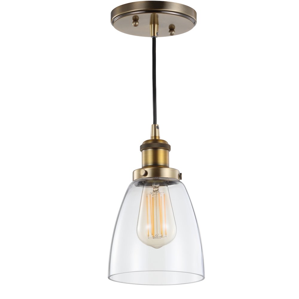 Cleo Adjustable Metal/Glass Led Pendant