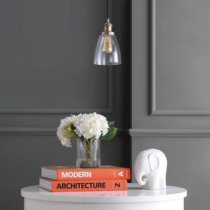 Cleo Adjustable Metal/Glass Led Pendant
