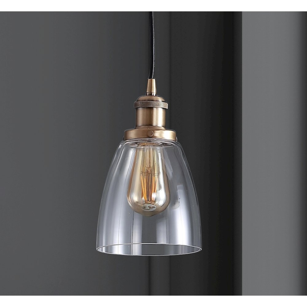 Cleo Adjustable Metal/Glass Led Pendant