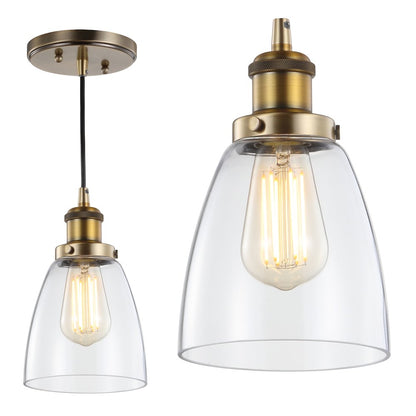 Cleo Adjustable Metal/Glass Led Pendant