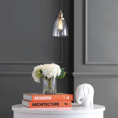 Cleo Adjustable Metal/Glass Led Pendant
