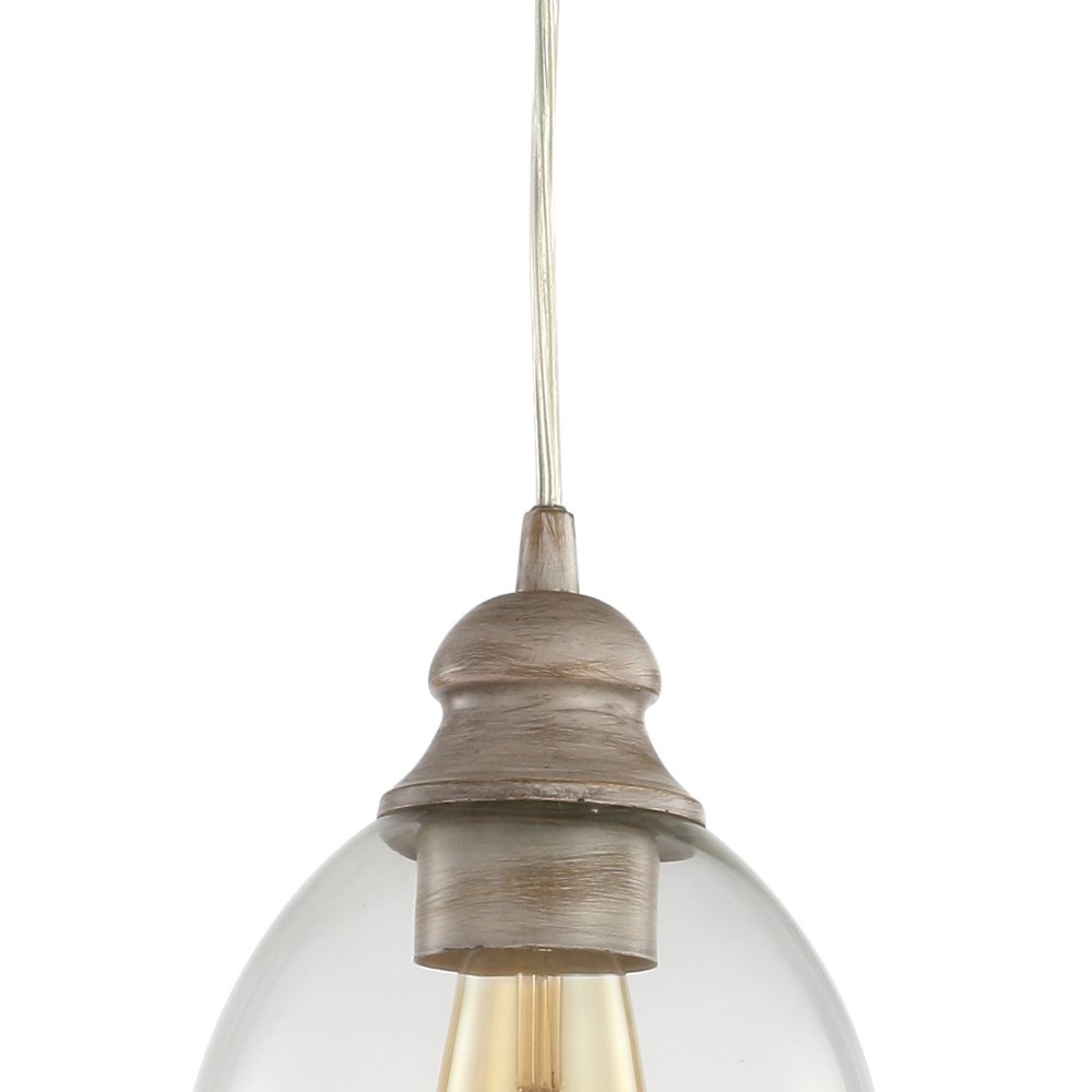Fontaine Adjustable Greige Glass Led Pendant