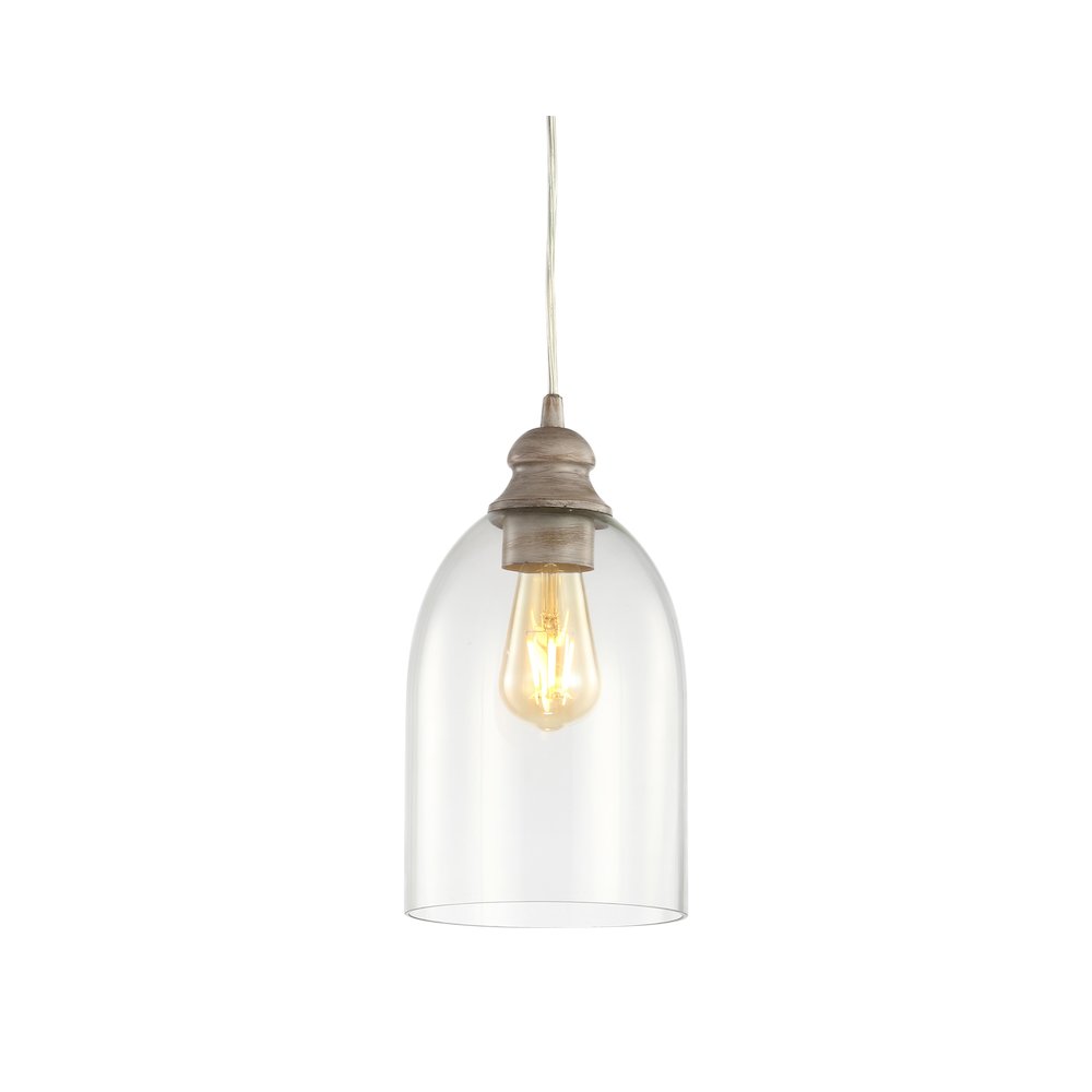 Fontaine Adjustable Greige Glass Led Pendant