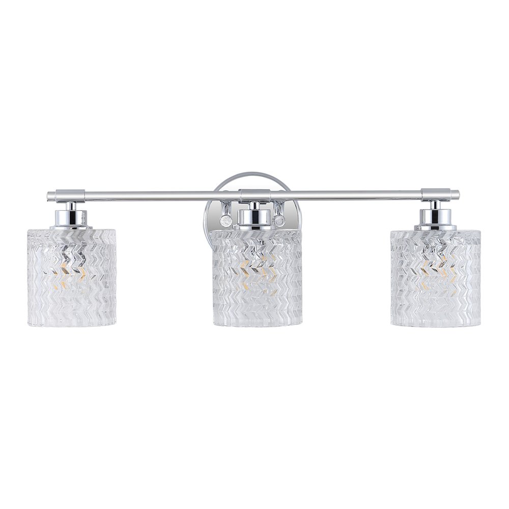Spaulding Vintage Ironchevron Pattern Glass Farmhouse Cottage Led Vanity Light