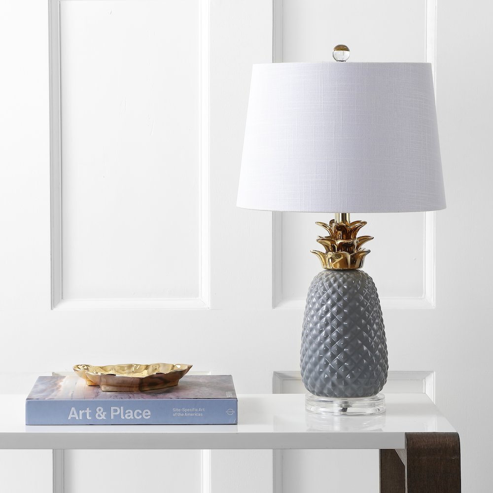 Pineapple Ceramic Led Table Lamp
