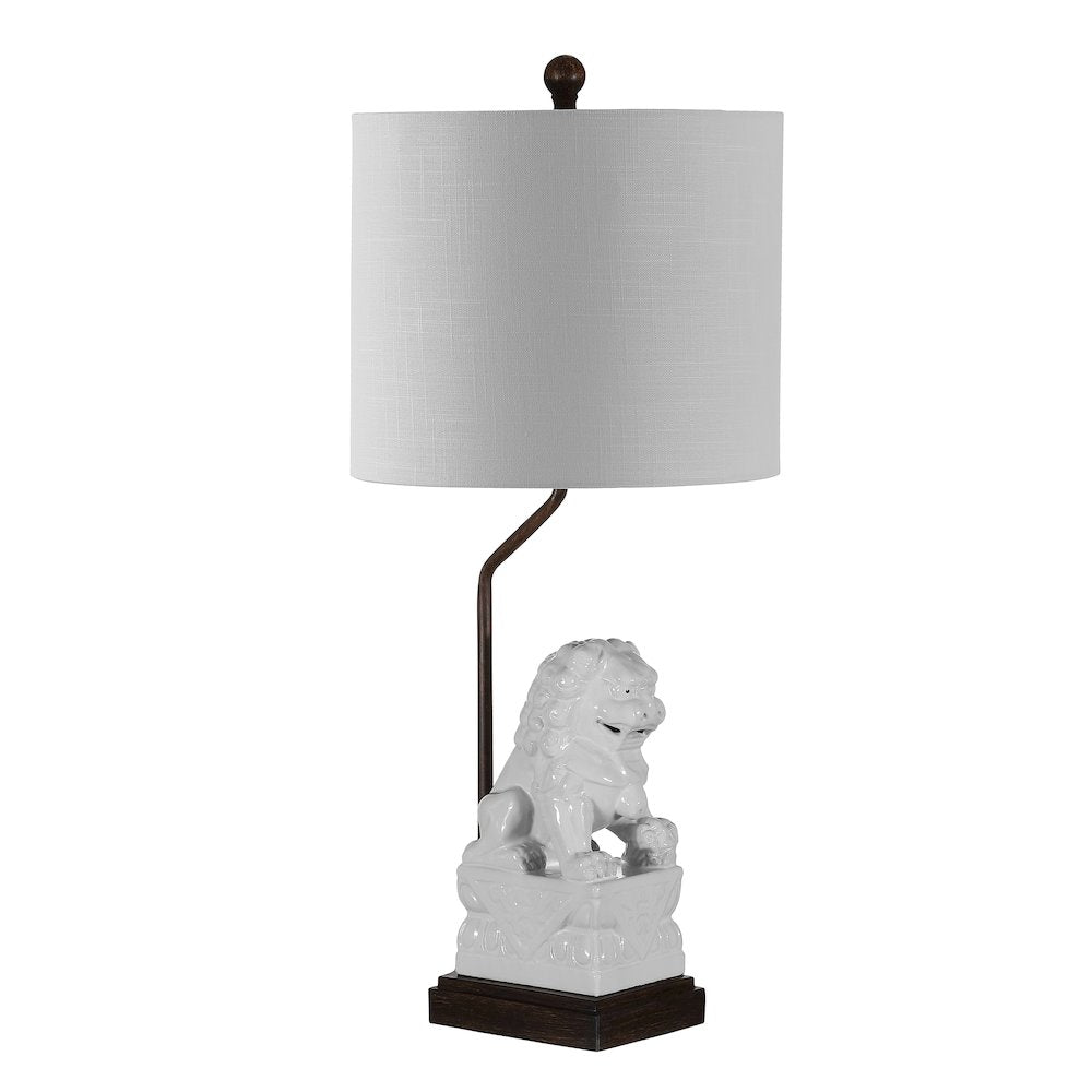 Guardian Lion Ceramic Classic Modern Led Table Lamp