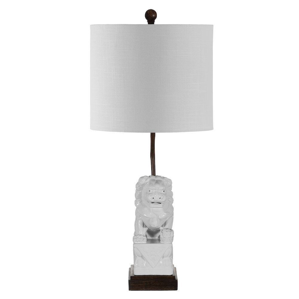 Guardian Lion Ceramic Classic Modern Led Table Lamp