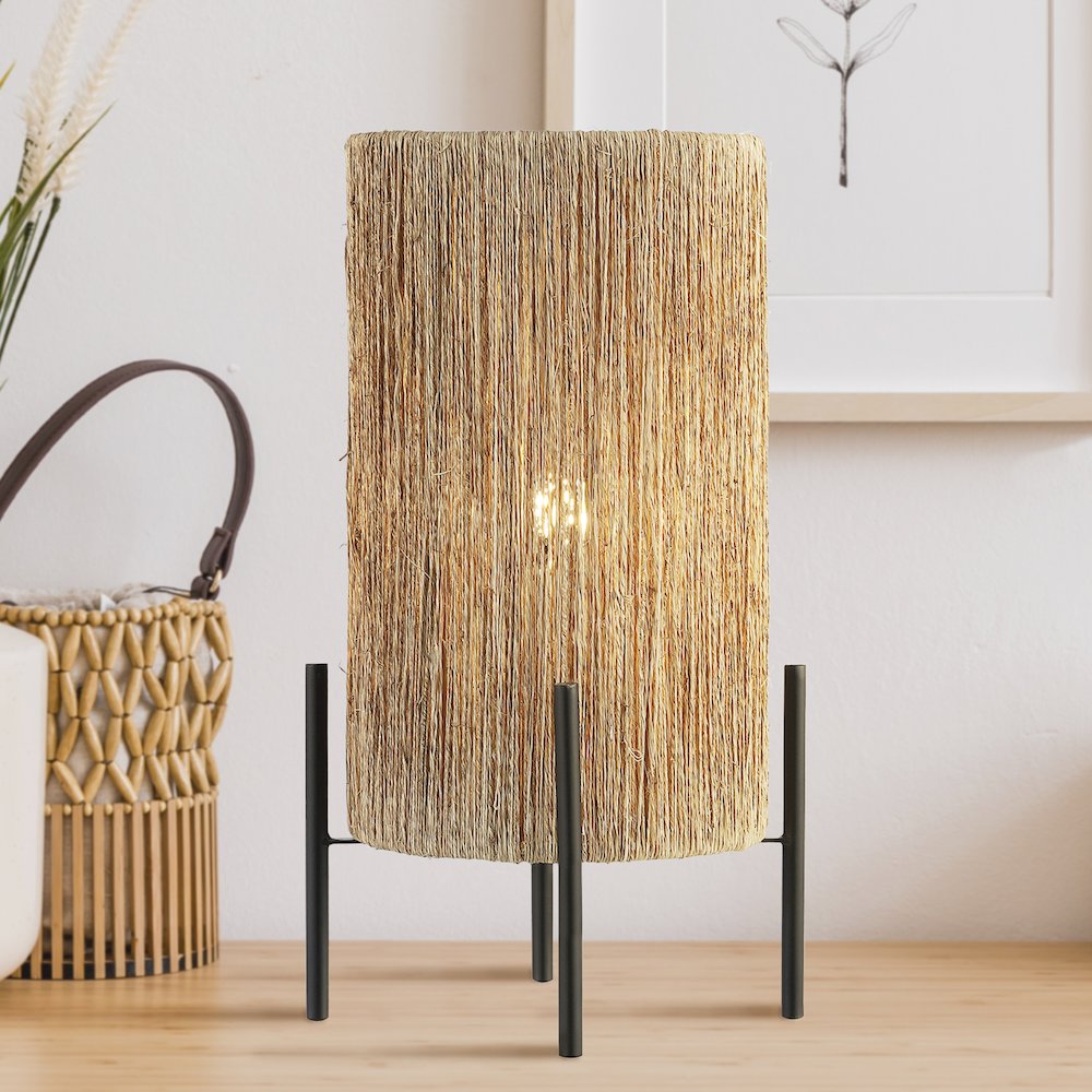 Kai Coastal Minimalist Rattan Led Table Lamp