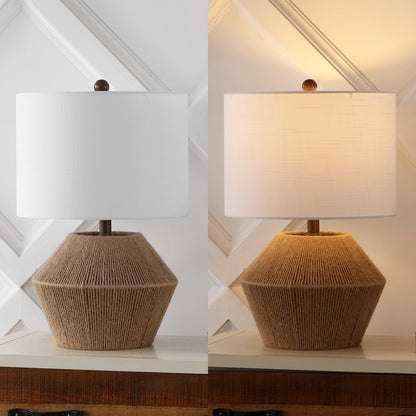 Alma Coastal Rustic Iron/Rope Led Table Lamp