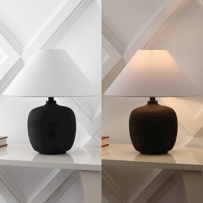 Resin/Iron LED Table Lamp, Matte Black (Set of 2)