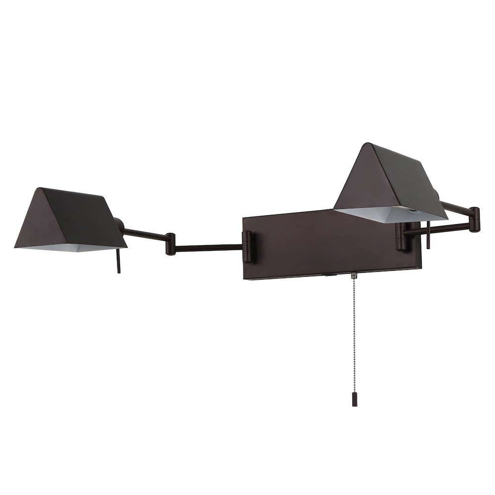 Industrial Single Swing Arm Plug In Or Hardwired Iron Led Wall Sconce