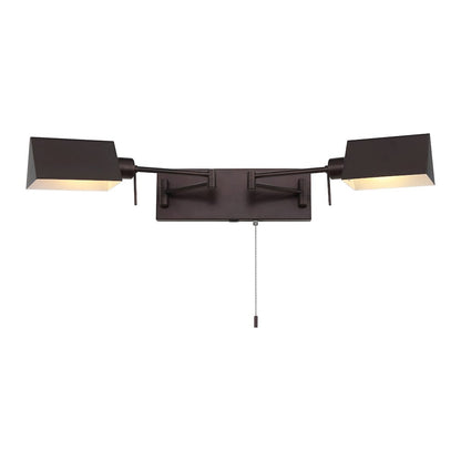 Industrial Single Swing Arm Plug In Or Hardwired Iron Led Wall Sconce