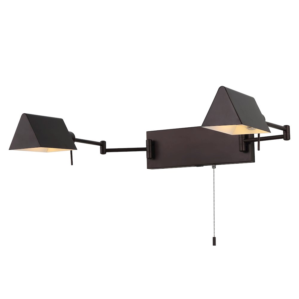 Industrial Single Swing Arm Plug In Or Hardwired Iron Led Wall Sconce