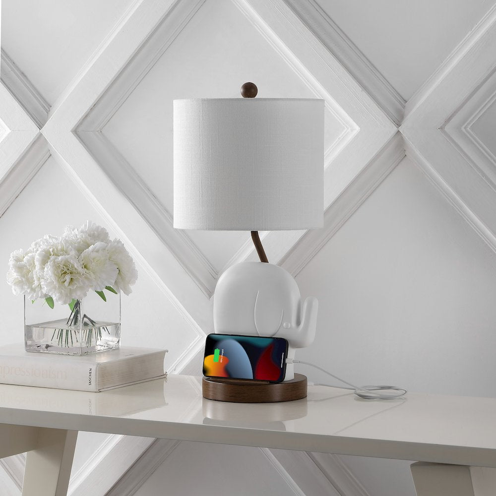 Ellie Bohemian Designer Iron/Resin Elephant Led Kids' Table Lamp