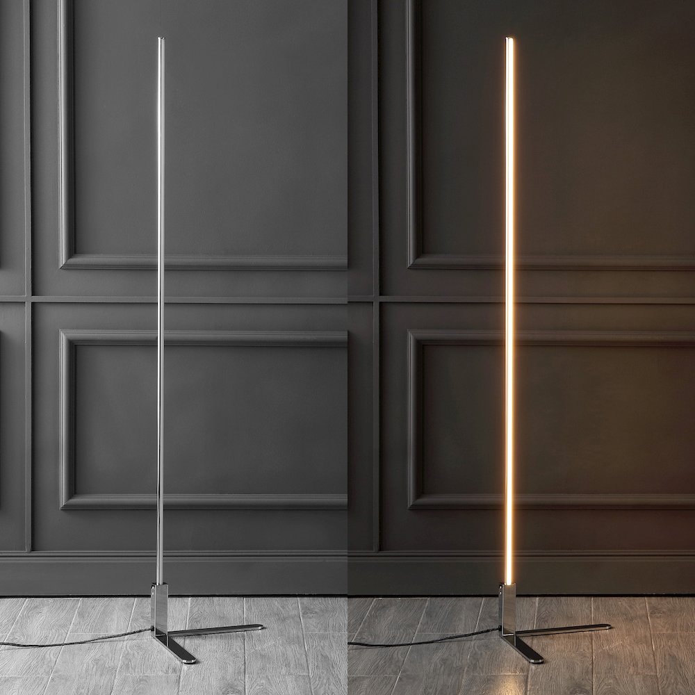 Potts Modern Contemporary Aluminum/Iron Integrated Led Post Floor Lamp