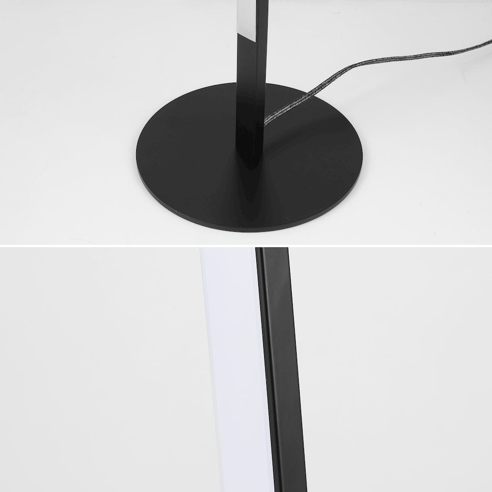 Malthe Modern Contemporary Aluminum/Iron Arc Integrated Led Floor Lamp
