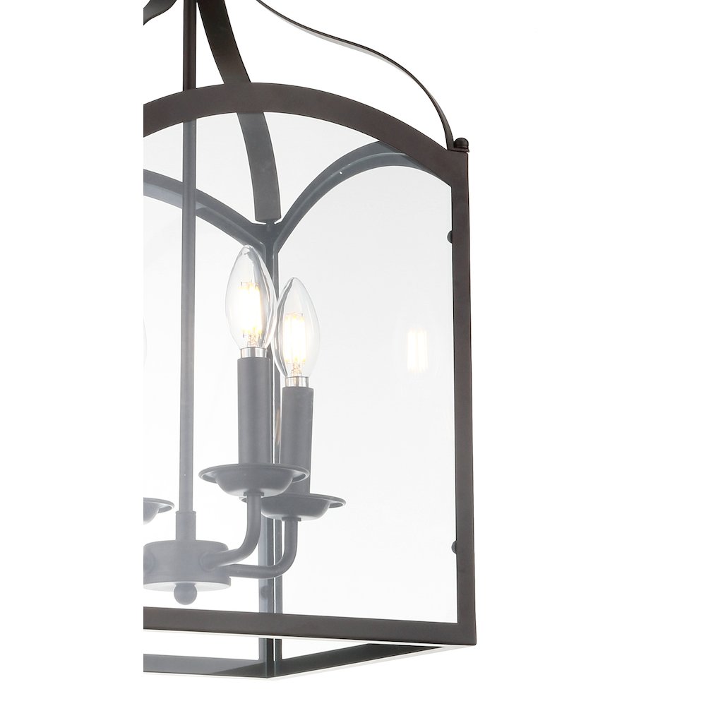 Ruth Traditional Classic Lantern Metal/Glass Led Pendant