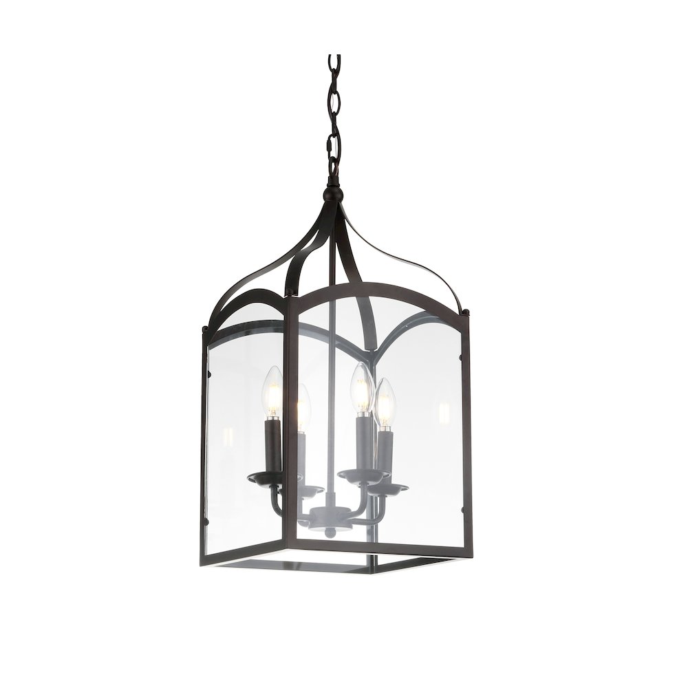 Ruth Traditional Classic Lantern Metal/Glass Led Pendant