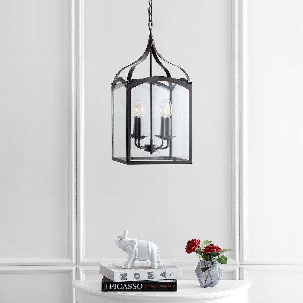 Ruth Traditional Classic Lantern Metal/Glass Led Pendant