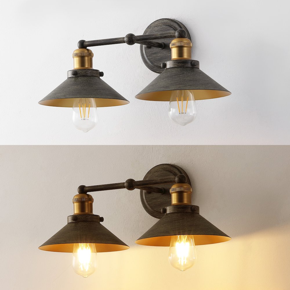 July 2-Light Industrial Farmhouse Metal Vanity Light