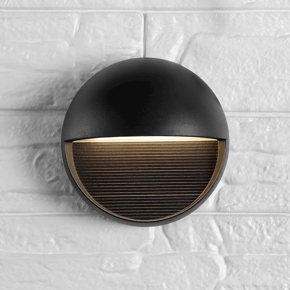 Orbe Outdoor Metal/Glass Integrated Led Wall Sconce