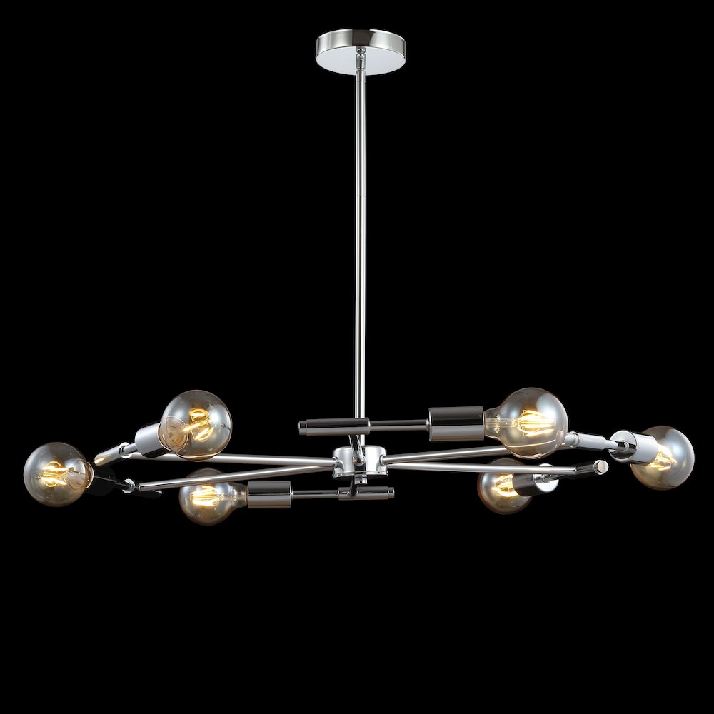 Turing Adjustable Height Metal Led Chandelier