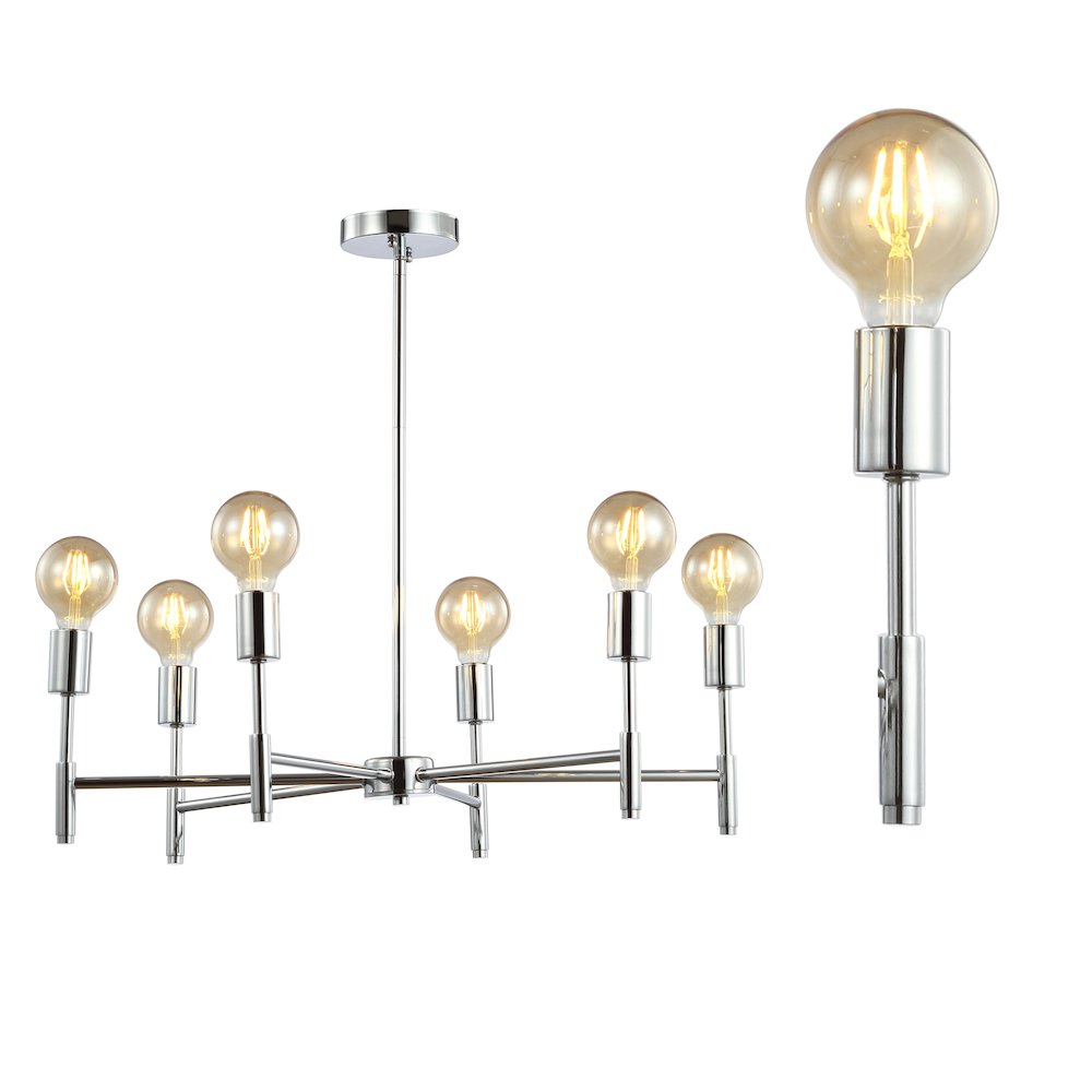 Turing Adjustable Height Metal Led Chandelier