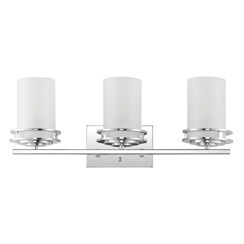 Fairfax Metal/Frosted Glass Contemporary Glam Led Vanity Light