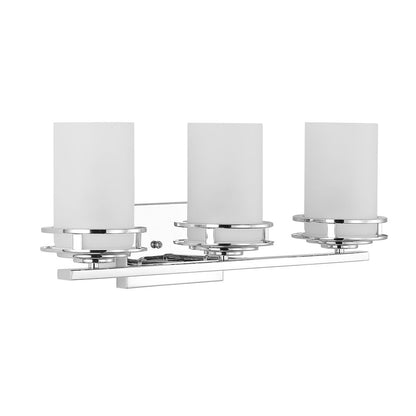 Fairfax Metal/Frosted Glass Contemporary Glam Led Vanity Light
