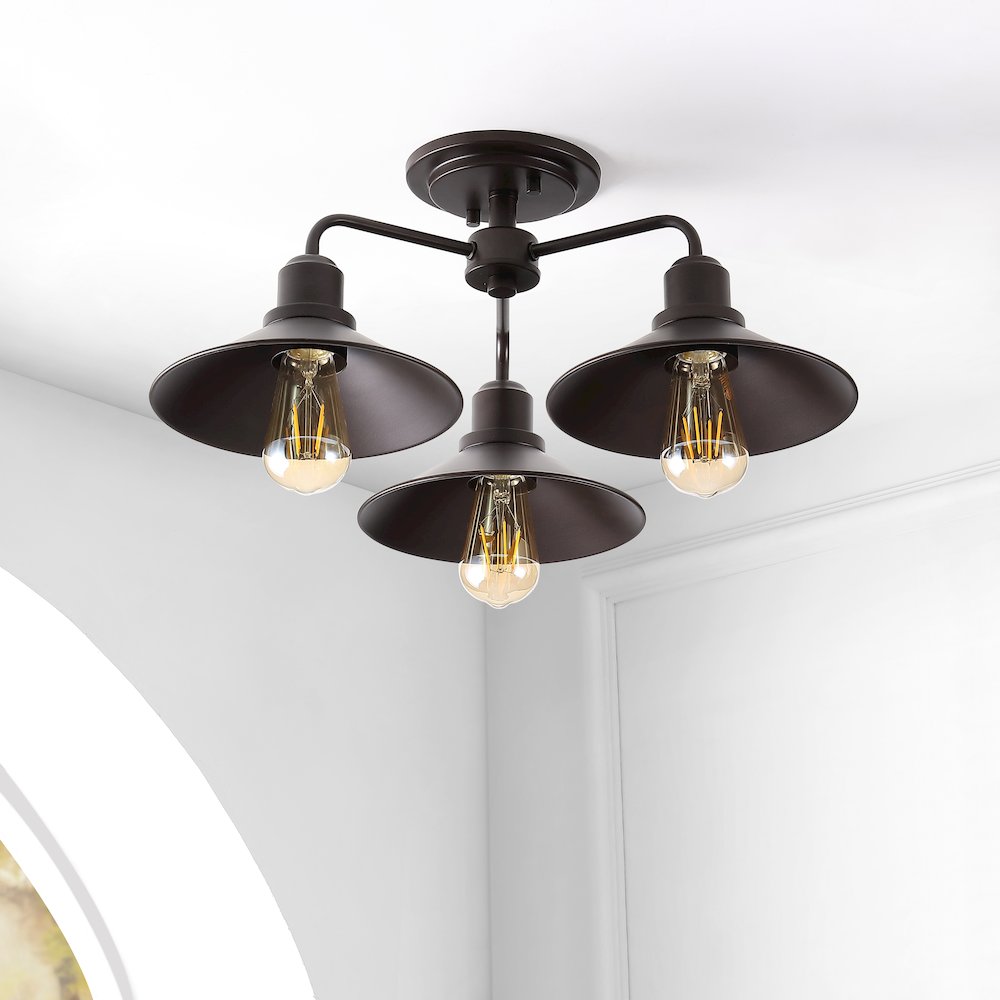 Calvin Iron Industrial Led Pendant