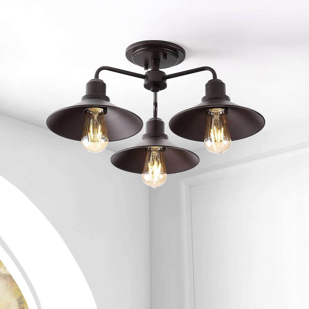Calvin Iron Industrial Led Pendant