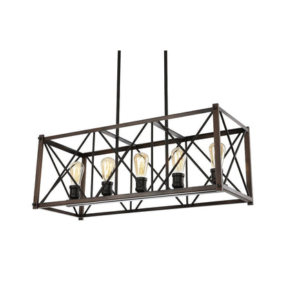 Ferme Adjustable Iron Rustic Farmhouse Led Pendant