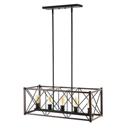 Ferme Adjustable Iron Rustic Farmhouse Led Pendant