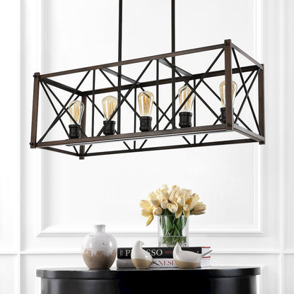 Ferme Adjustable Iron Rustic Farmhouse Led Pendant