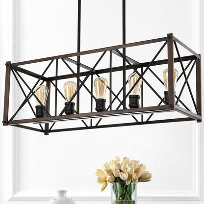 Ferme Adjustable Iron Rustic Farmhouse Led Pendant