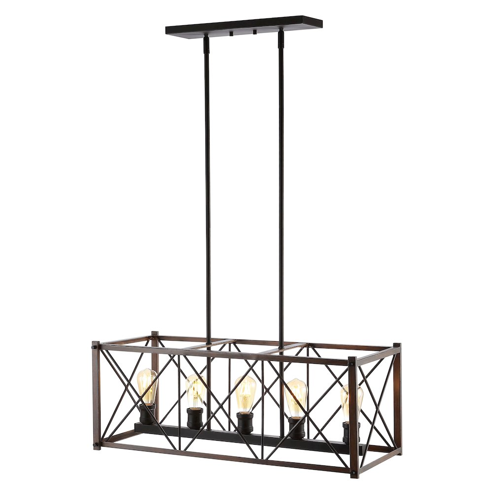 Ferme Adjustable Iron Rustic Farmhouse Led Pendant