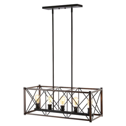 Ferme Adjustable Iron Rustic Farmhouse Led Pendant