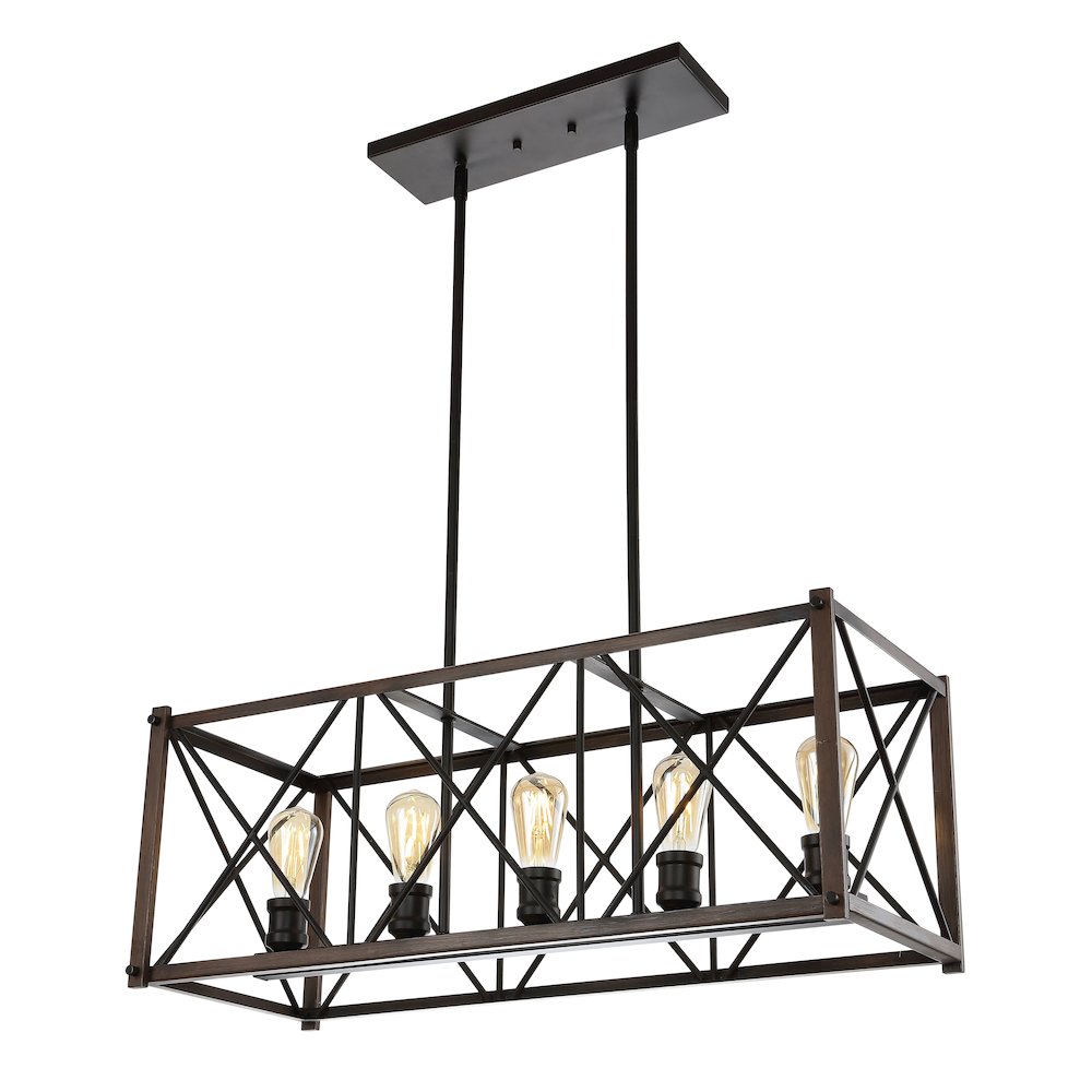 Ferme Adjustable Iron Rustic Farmhouse Led Pendant