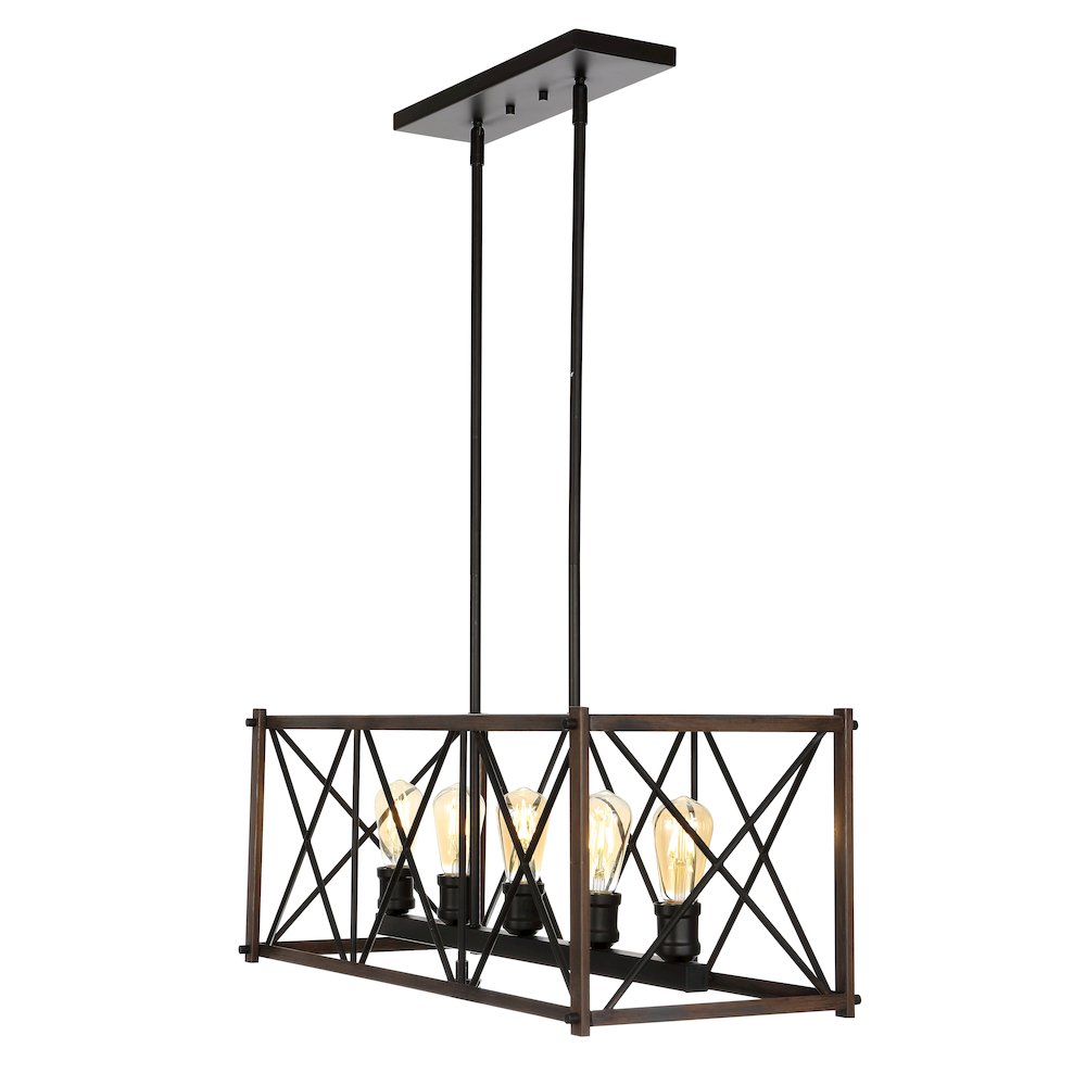 Ferme Adjustable Iron Rustic Farmhouse Led Pendant