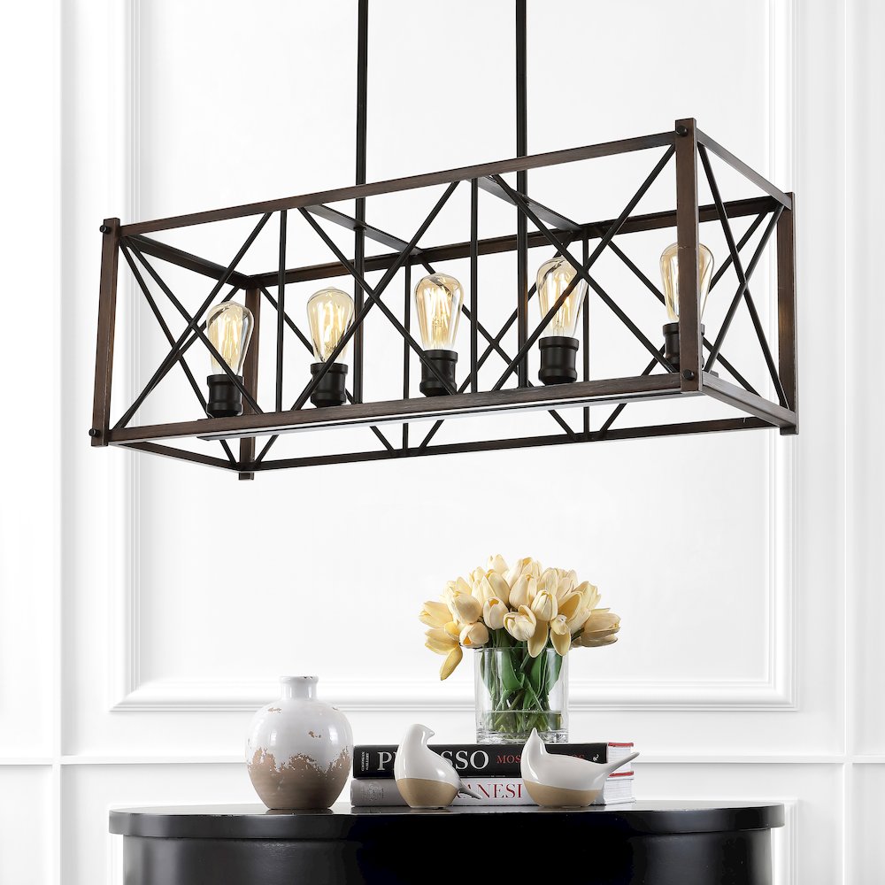 Ferme Adjustable Iron Rustic Farmhouse Led Pendant