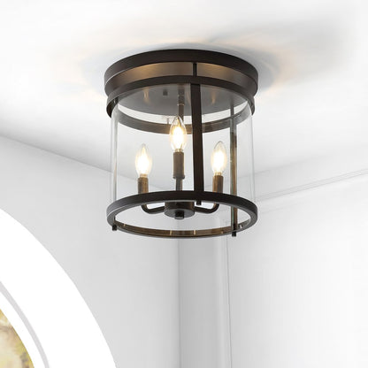Ciel Simple Farmhouse Metal/Glass Rustic Vintage Led Flush Mount