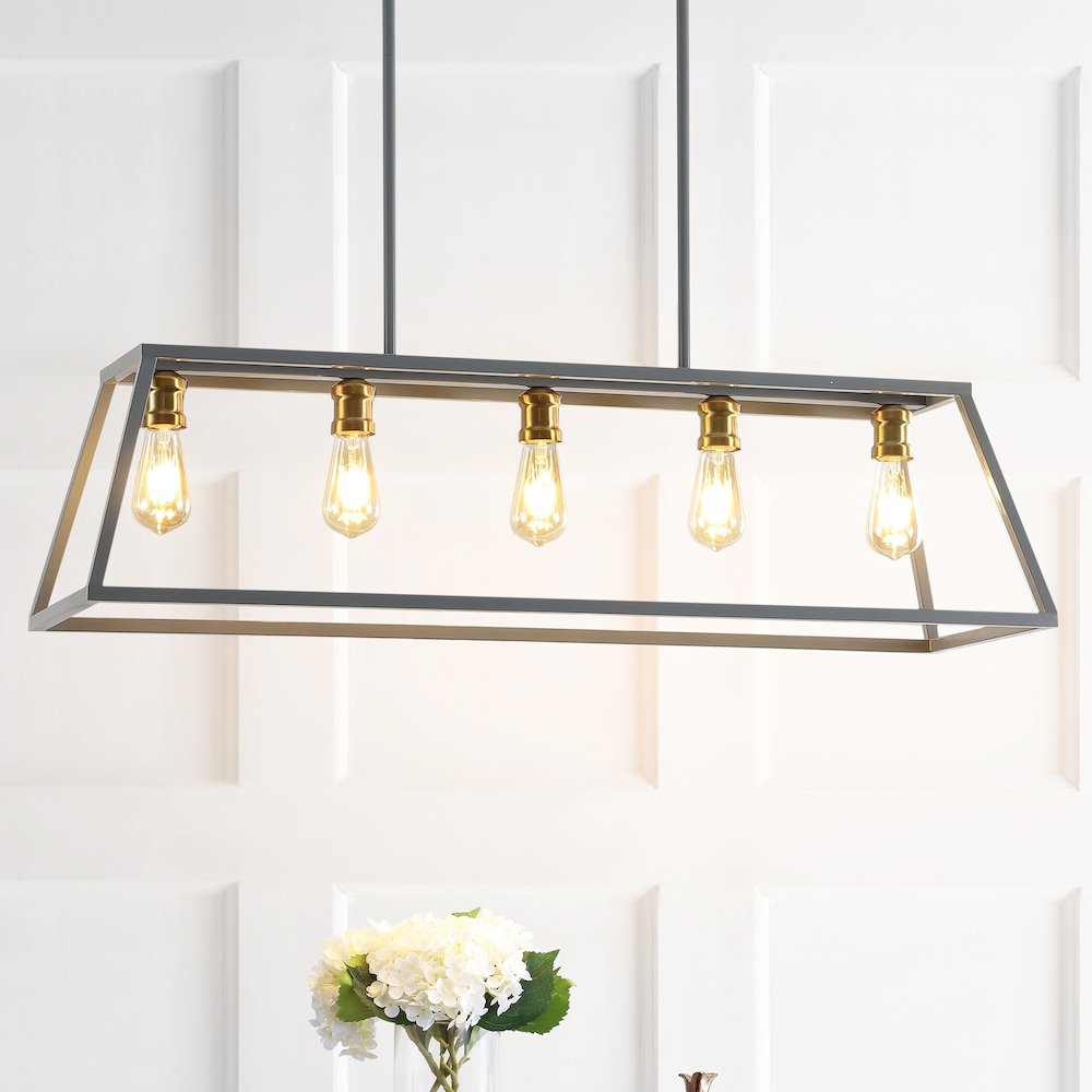 Floyd Adjustable Iron Farmhouse Vintage Led Dimmable Pendant