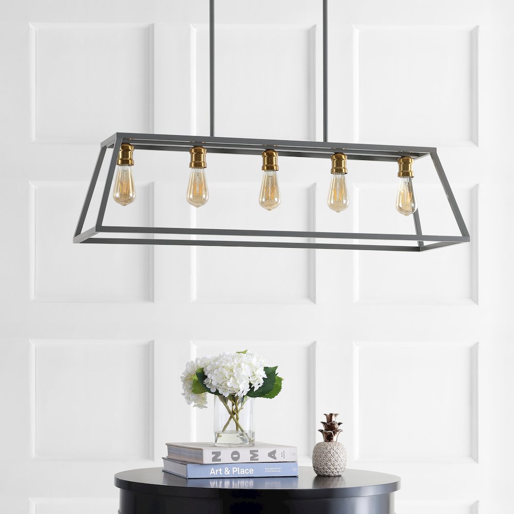 Floyd Adjustable Iron Farmhouse Vintage Led Dimmable Pendant
