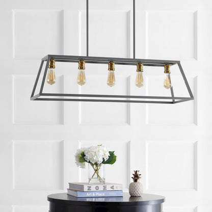 Floyd Adjustable Iron Farmhouse Vintage Led Dimmable Pendant